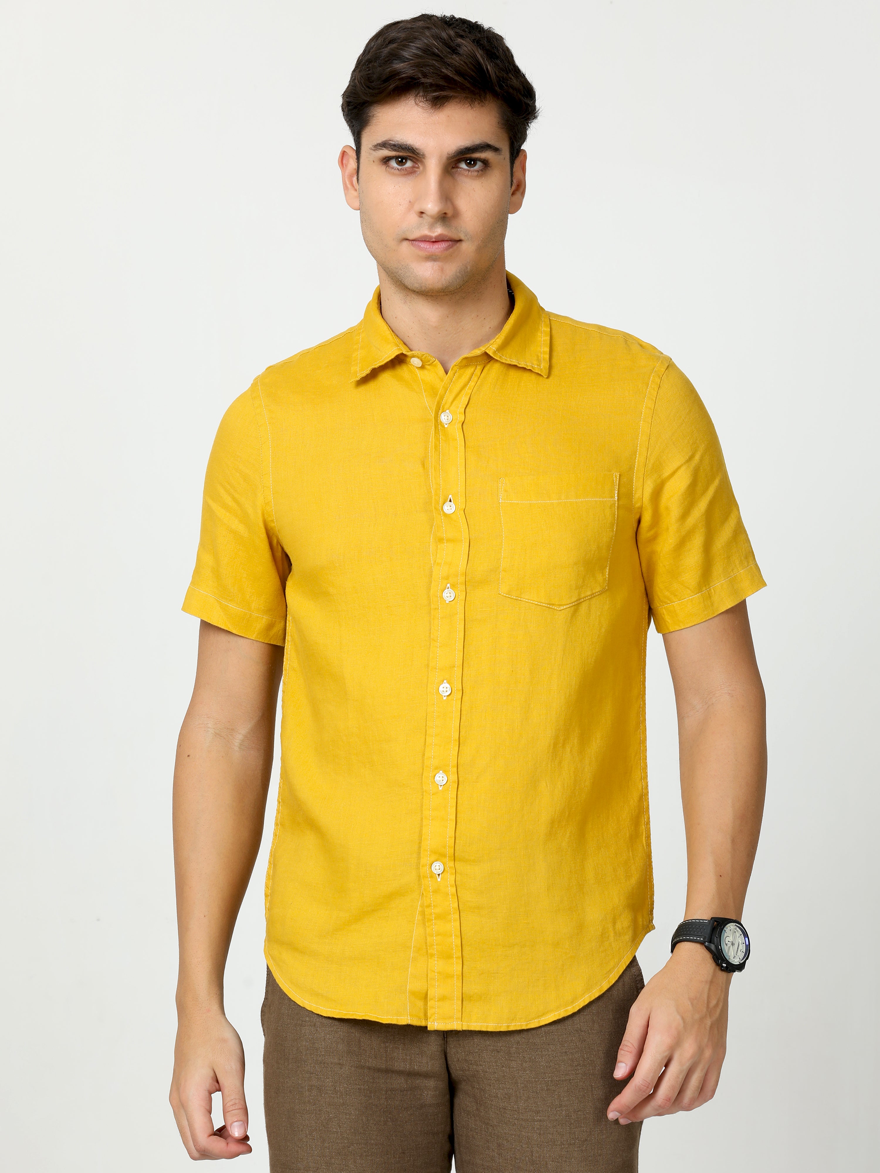 Yellow sales half shirt